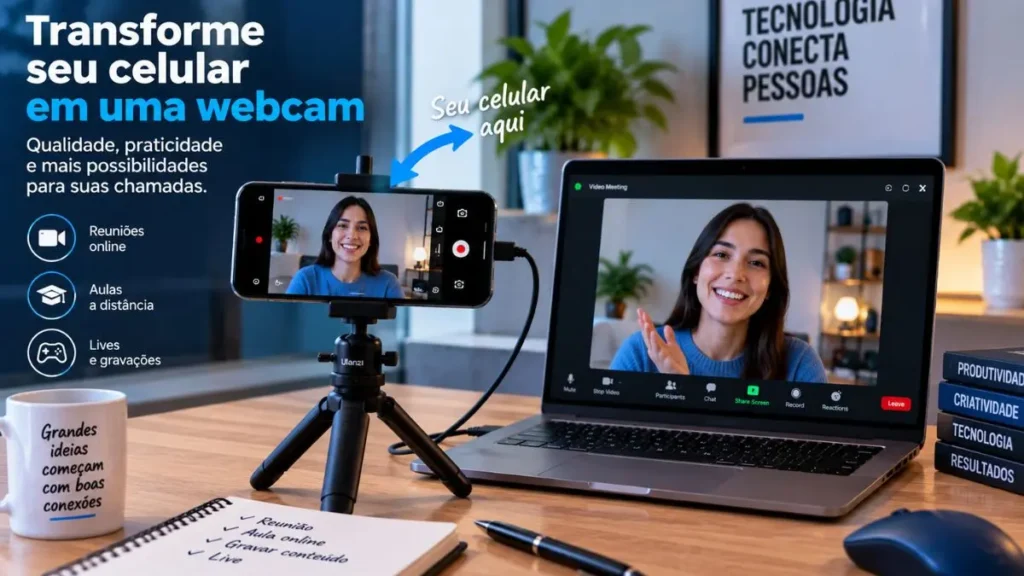 como usar o celular como webcam