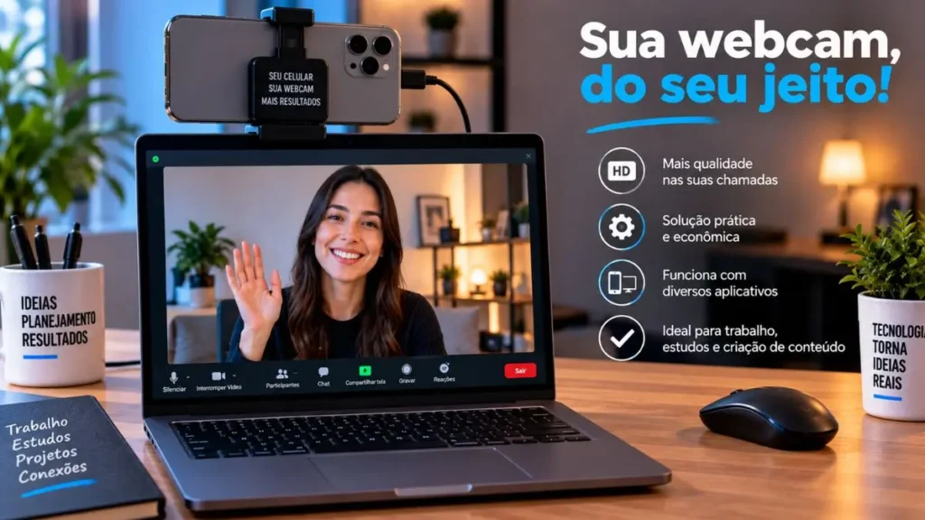 como usar o celular como webcam