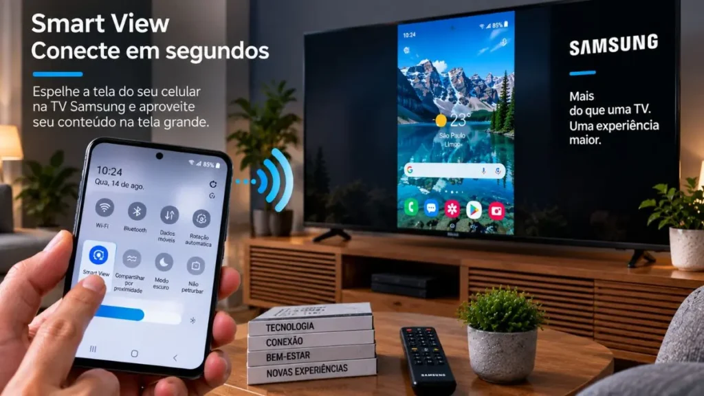 como conectar o celular na tv samsung