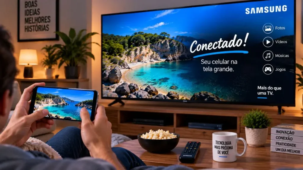 como conectar o celular na tv samsung