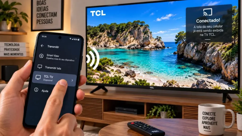 como conectar celular na tv tcl