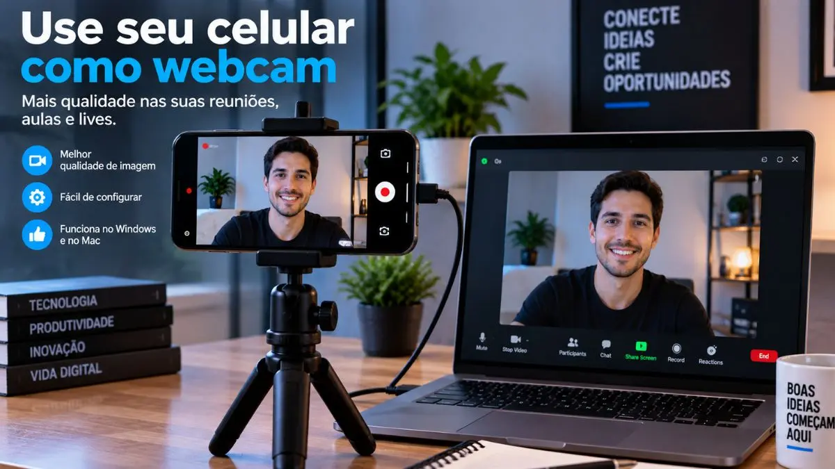 como usar o celular como webcam