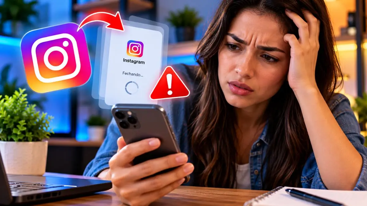 instagram fechando sozinho