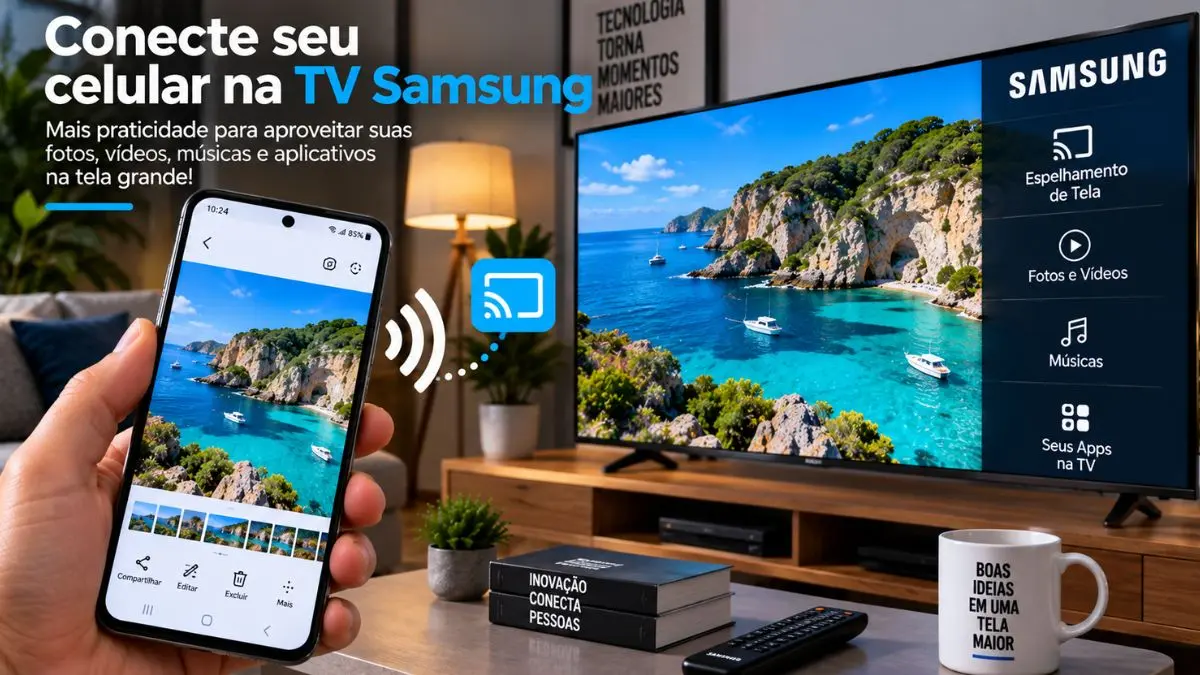 como conectar o celular na tv samsung